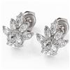 Image 1 : 1.75 ctw Pear Cut Diamond Designer Earrings 18K White Gold