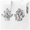 Image 3 : 1.75 ctw Pear Cut Diamond Designer Earrings 18K White Gold