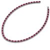 Image 2 : 35 ctw Ruby & VS/SI Diamond Certified Eternity Necklace 10k White Gold