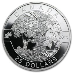2014 Canada 1 oz Silver $25 Under The Maple Tree