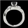 Image 2 : 2.01 ctw Certified VS Black Diamond Bypass Solitaire Ring 10k White Gold