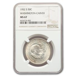 1952-S Washington Carver Half Dollar Commem MS-67 NGC