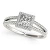 Image 2 : 1.01 ctw Certified VS/SI Princess Diamond 2pc Set Halo 14k White Gold