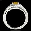 Image 2 : 1.5 ctw Certified SI/I Fancy Intense Yellow Diamond Ring 10k White Gold