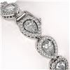 Image 3 : 12.38 ctw Pear Cut Diamond Micro Pave Bracelet 18K White Gold