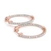 Image 1 : 2 ctw Diamond VS/SI Certified 21 MM Hoop Earrings 14k Rose Gold