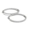 Image 1 : 7 ctw Diamond VS/SI Certified 56 MM Hoop Earrings 14k White Gold