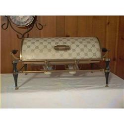 Vintage Covered Warming Tray with Fire King #936817