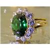 Image 1 : RHJ Simulated Emerald (YAG) Oval Ring & Cubic #936865