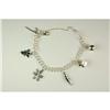 Image 1 : STERLING Charm Bracelet CHRISTMAS Charms #937080