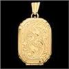 Image 1 : Antique Style 14k GOLD Rectangular LOCKET #937116