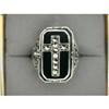 Image 1 : Filigree FLIP RING BLACK ONYX CAMEO CROSS! #937122