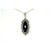 Image 1 : Antique  PENDANT BLACK ONYX w DIAMOND #937124