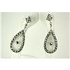Image 1 : Antique STERLING  Earrings CRYSTAL w MARCASITE #937137