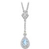 Image 1 : NECKLACE AQUAMARINE w DIAMONDS #937149