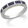 Image 1 : 14K Wedding Band SAPPHIRES w DIAMONDS! #937153