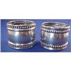 Image 1 : 2 Beaded Sterling silver Napkin Rings by Watson #937157
