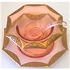 Image 1 : Pink Elegant Depression Glass 3 Pc Mayo #937177