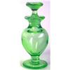 Image 1 : Green Depression Glass Perfume Bottle 2 #937187