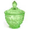 Image 1 : Green Depression Glass Vanity Jar #937213