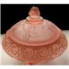 Image 1 : Walther Glass Rosen Pink Satin Glass Powder Jar #937243