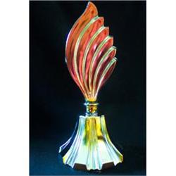 Czech Art Deco Iridescent Glass  Perfume Bottle #937400