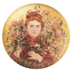 Rose porcelain plate  Flower Girl series by #937522