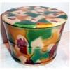 Image 1 : Spongeware Yellow Ware Covered Jam  #937594
