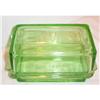Image 1 : Kitchen Green Depression Glass Covered Butter #937649