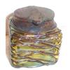 Image 1 : Durand Green Art Glass Threaded Ink Well #937686