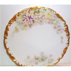 Hand Painted Violet Limoges Plate #937706