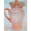 Image 1 : Pink Glass Covered Lemonade Pitcher #937716