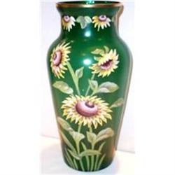 Hand Painted, Hand Blown, Art Glass Vase #937802