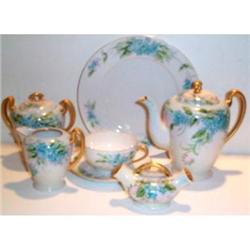 Hand Painted, Forget-Me-Not Dessert Set #937803