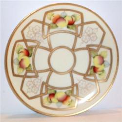 Hand Painted Pickard Signed Peach Plate #937809