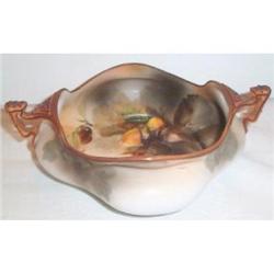 Hand Painted Nippon Two Handled Nut Bowl #937850