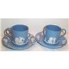 Image 1 : Two Wedgwood Jasperware Demi Cups Saucers #937864