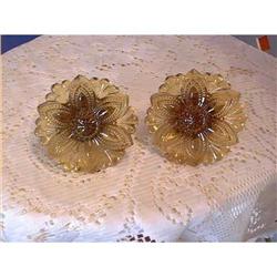 Depression Glass Curtain Tiebacks Amber 2 #938163