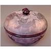 Image 1 : Czech Bohemian AMETHYST Cameo Candy Dish #948541