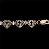 Image 1 : 14k GOLD BRACELET w CROSS IN HEART LINKS #948732