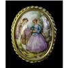 Lovely  Limoges Romantic  Brooch  #955394