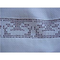 Lovely Antique Towel - Filet Lace Insert #955534