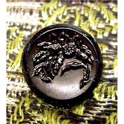 Victorian French Black Jet BUTTON #955536