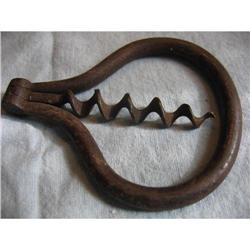 Folding harp corkscrew--forged iron,, ca. 1700s #955715