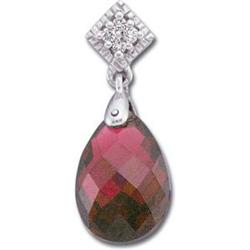 14k Pendant BRAZILIAN GARNET DIAMOND #955741