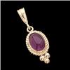 Image 1 : 14K GOLD PENDANT GENUINE  AMETHYST #955760