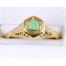 ANTIQUE  Style Gold Ring FINE OPAL .25 CTS! #955779