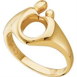 14k GOLD RING   MOTHER w CHILD  #955780