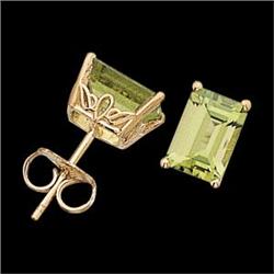 14k GOLD EARRINGS  GENUINE PERIDOT #955799