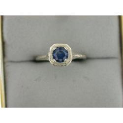 ANTIQUE WHITEGOLD SAPPHIRE RING FILIGREE #955800